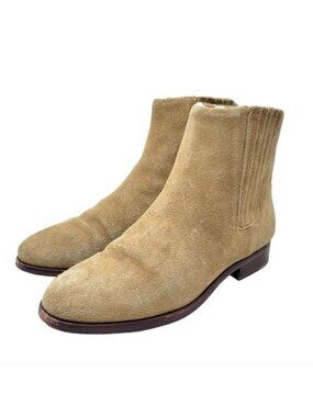J. crew | Sherpa Lined Suede Leather Chelsea Ankle Boots Tan